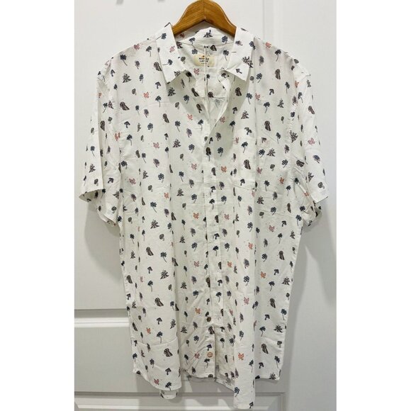 Marine Layer Other - MARINE LAYER Men's Print Short Sleeve Button-Up Short in Natural Icon 2XL